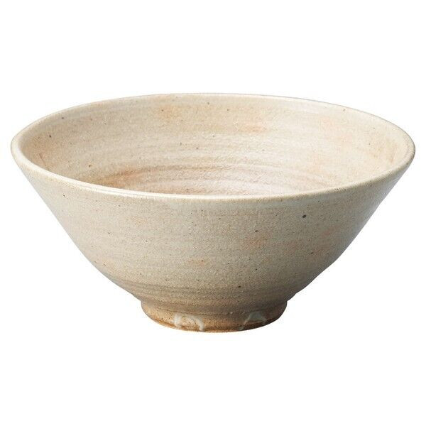 Shigaraki yaki ware Japanese pottery bowl Donburi Soba Gyudon Beige gray Small