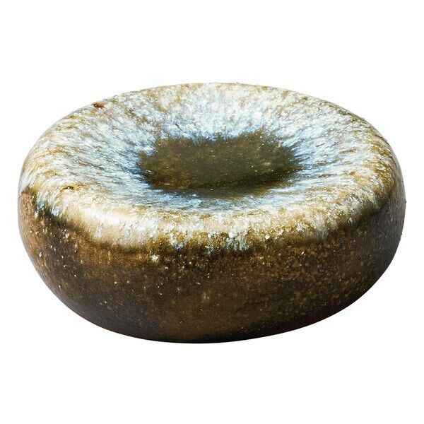 Shigaraki yaki ware Japanese potteryHigh serving dish Bidoro Yohen Japan