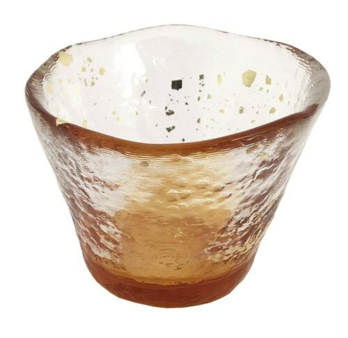Guinomi Sakazuki Tsugaru Vidro japanese glass Sake cup Gold sky Kogane sora