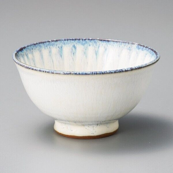 Mino ware Japanese Rice Bowl Gohan Chawan Yohen glaze Nagashi Japan