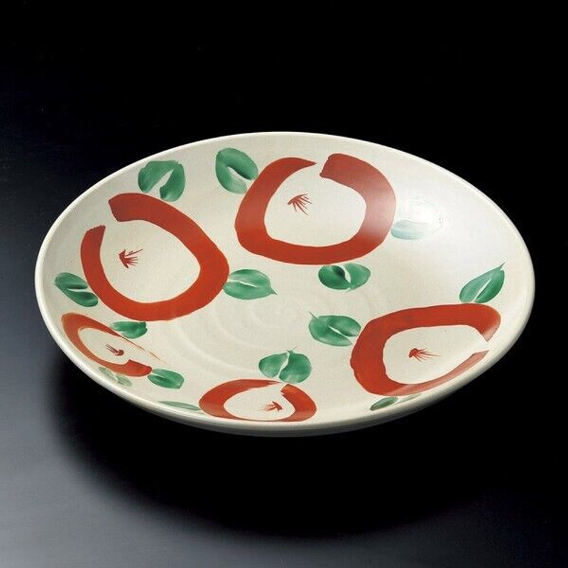 Mino ware Circle Pattern Large Plate (Earthenware), Made in Japan Anniversary