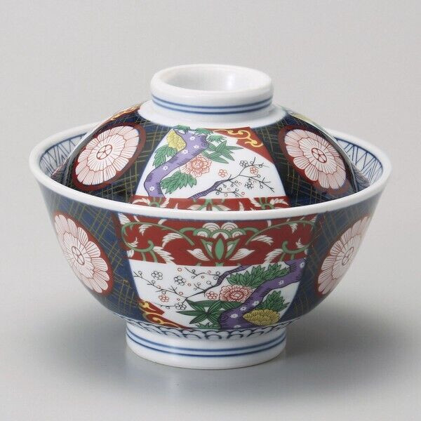 Mino ware Kinsai Botan Gold Hantan Lidded Donburi Bowl,Japan Gyudon Tendon