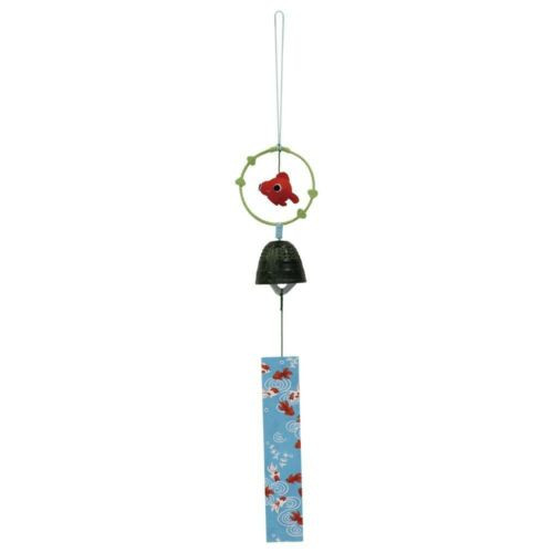 Kotobuki Japanese Wind Chime Cast Iron Black Square Bell 485-359 Made