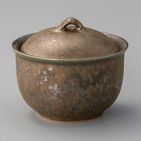 Mino Ware Japan Gold Crystal Lidded Simmered Dish Bowl - Japanese Tableware