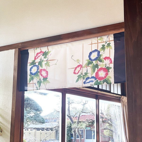 Noren Japanese door curtain 33.46x11.81 in polyesterMorning Glory Japan
