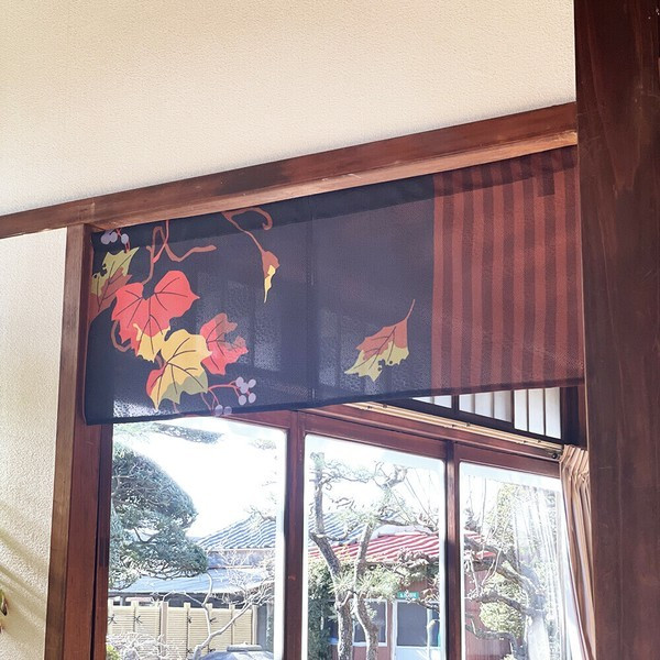 Noren Japanese door curtain 33.46x11.81 in polyesterclimbing plant Japan