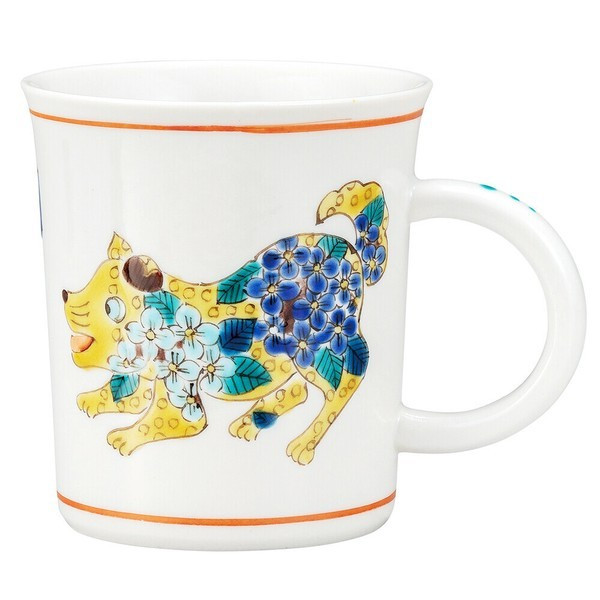 Kutani ware Japan Taishi Kiln Auspicious Zodiac Series Mug Tea cup Dog