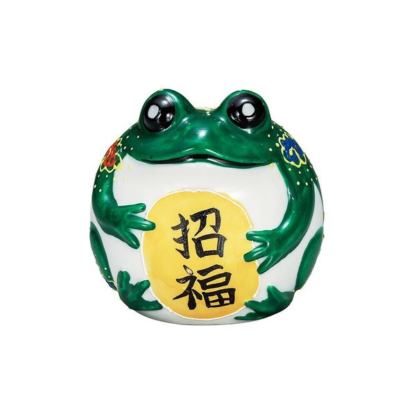 Kutani ware Lucky frog Kaeru JapanGold Coin Koban 3In Japanese Figurine