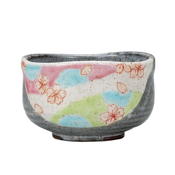 Chawan Kutani yaki ware Japanese Matcha Green Tea BowlDance of Flowers Japan