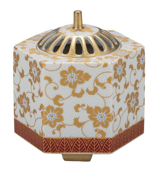 Koro Kutani yaki ware Japanese Incense Burner pot  Shirochibu tessen 3.5go Japan