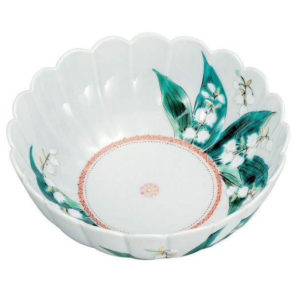 Kutani Ware 5.2-inch Bowl  Lily of the Valley Design  Made in Japan Seikas