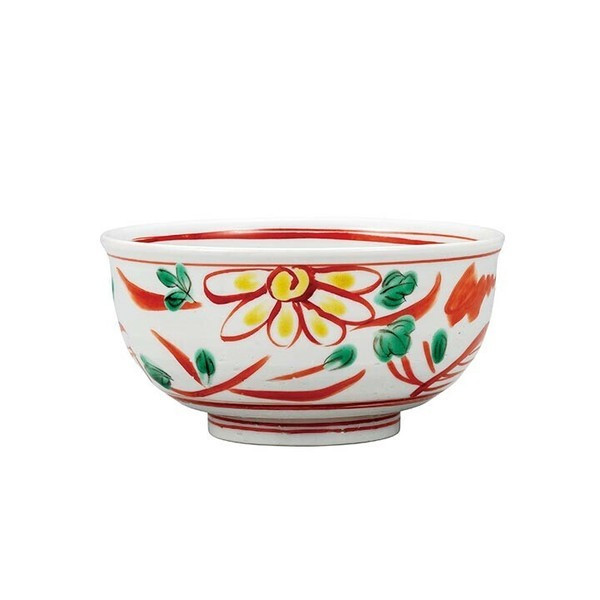 Kutani yaki ware Japanese Rice bowl Donburi Chawan Red Gosu Made in Japan