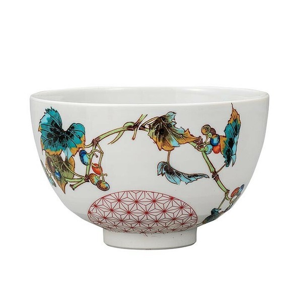 Chawan Kutani yaki ware Japanese Matcha Green Tea BowlWild grape Japan