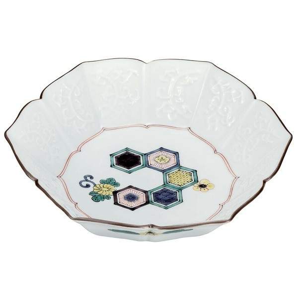 Kutani Ware 7-inch Bowl Tortoise Shell Pattern Made in Japan Ginsen Kiln