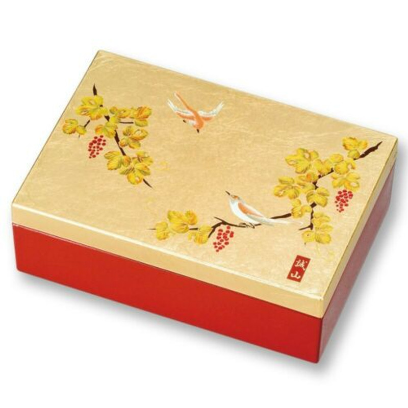 Yamanaka Urushi Lacquer Accessory case square for kinka kacyo Gold Japan