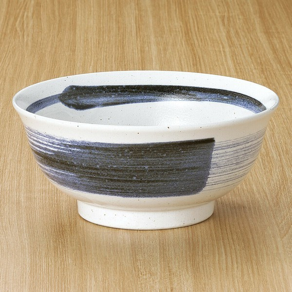 Mino ware Japanese Noodle Bowl Mino ware Udon Ramen Gosu Brush Stroke Large