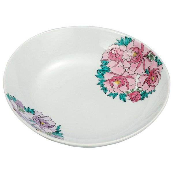 Kutani Ware Peony Design Bowl Japanese Tableware Nitta Tomoko