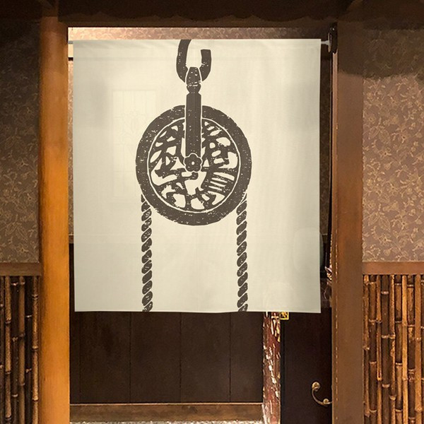 Noren Japanese door curtain 33.5x35.4 in polyester The Four Seasons Tsurube