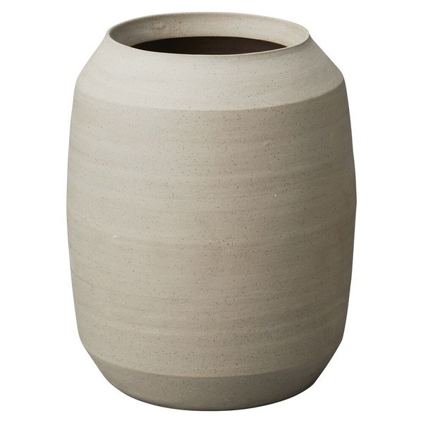Shigaraki Ware Japan Japanese pottery Barrel Umbrella Stand Gray Sandstone Style