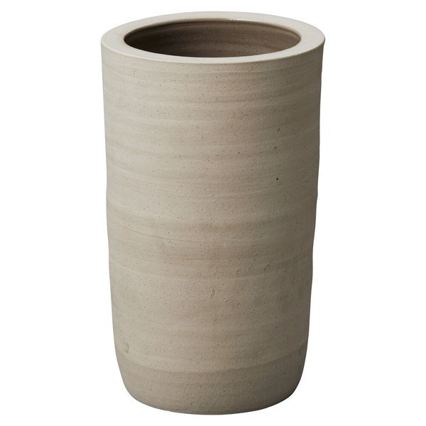 Shigaraki Ware Japan Japanese pottery Narrow Umbrella Stand Gray Sandstone Style