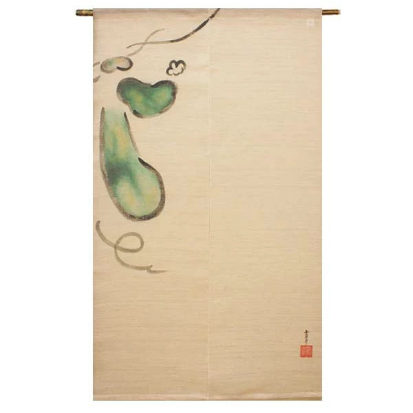 Kyoto Noren Japanese Door Curtain Linen Cotton Illustrated Melon Motif Japan