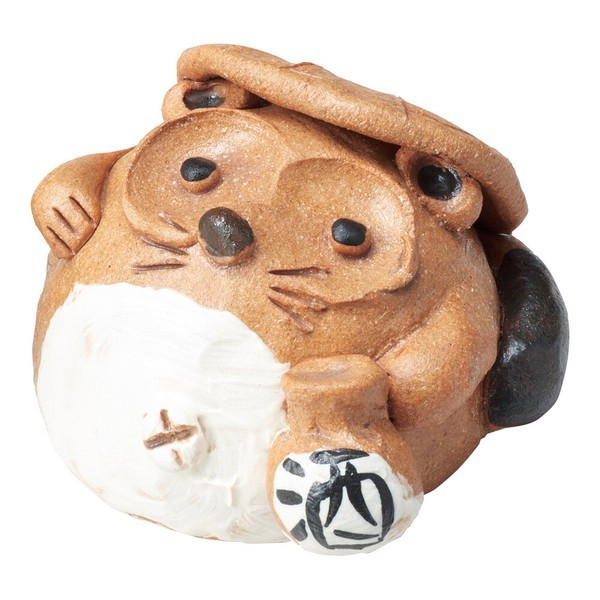 Pukupkuku Tanuki Shigaraki ware Racoon dog Brown Male L Japense pottery Japan