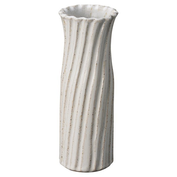 Shigaraki Ware Tawami Japanese flower Pot Vase  Japan Mikage White glaze Japan