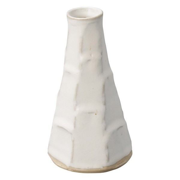 Shigaraki Ware Japanese pottery Mini Flower Vase  Iceberg White glaze Japan