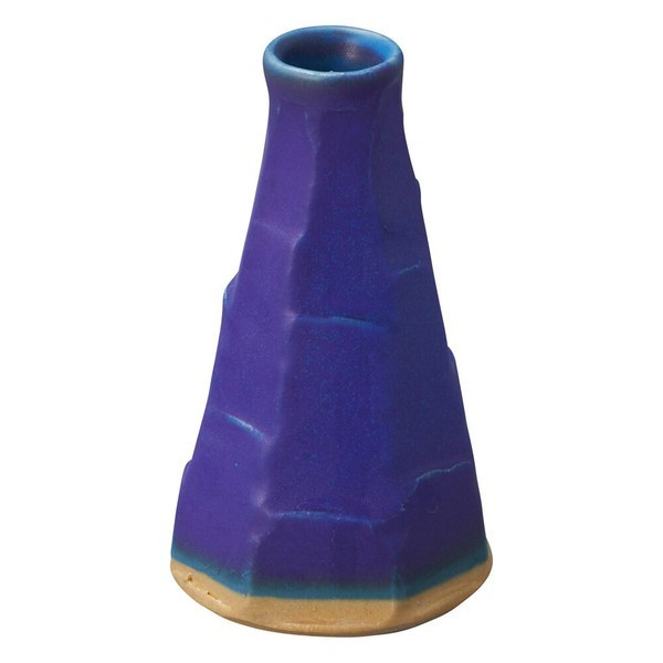 Shigaraki Ware Japanese pottery Mini Flower Vase  Iceberg Ruri Blue Japan