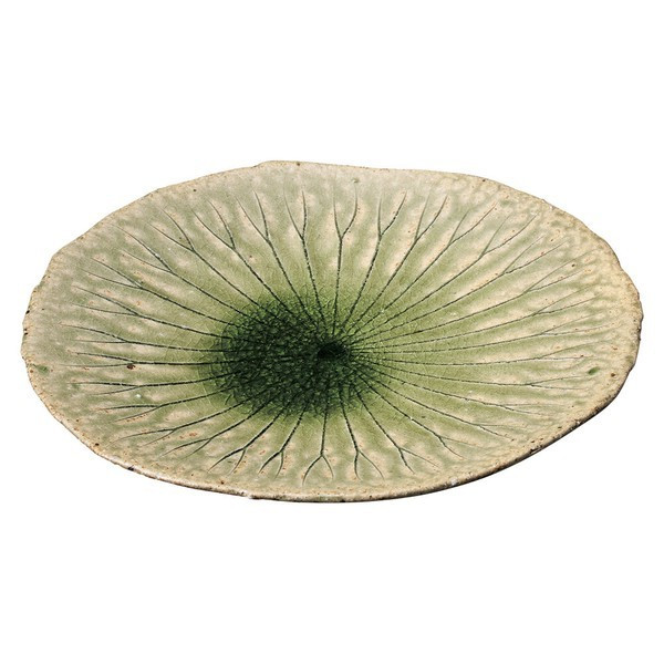 Shigaraki Ware Japanese pottery Lotus Leaf Large Plate Made in Japan