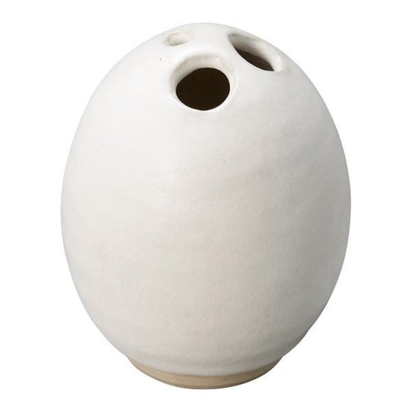 Shigaraki Ware Japanese Mini Flower Vase  Hana Tamago  White Japan