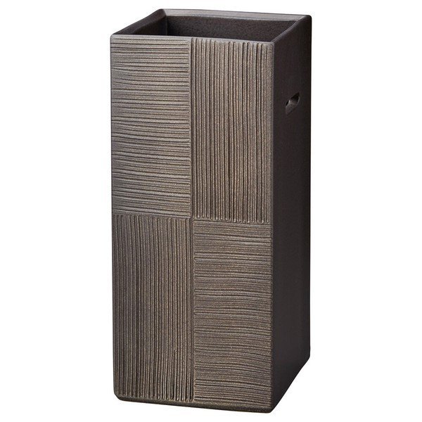 Shigaraki Ware Japanese pottery Umbrella Stand Black Vertical Lines Rikkokusen