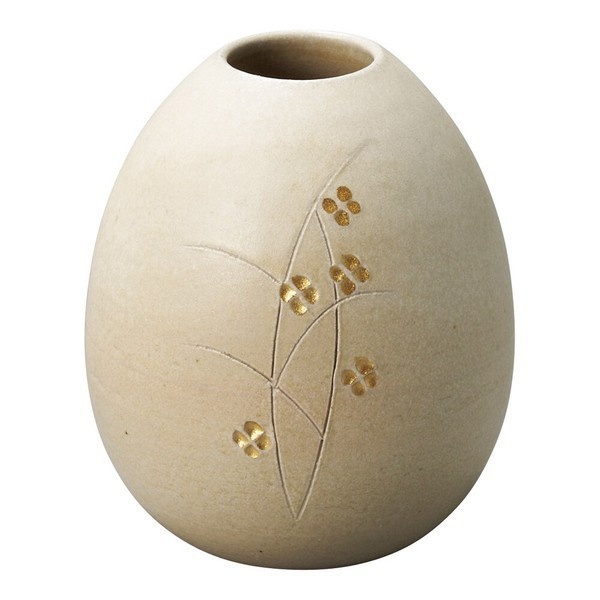 Shigaraki Ware Japanese pottery Flower Vase Japan Nagomi White Natsume 15.5cm