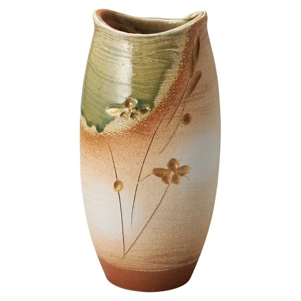 Shigaraki Ware Japanese pottery Flower Long Vase Japan Meiyou Gentle SunlightL