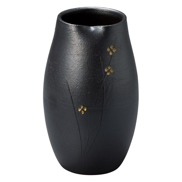たぁーこ Shigaraki Ware Japanese pottery Flower Vase Japan Nagomi Black