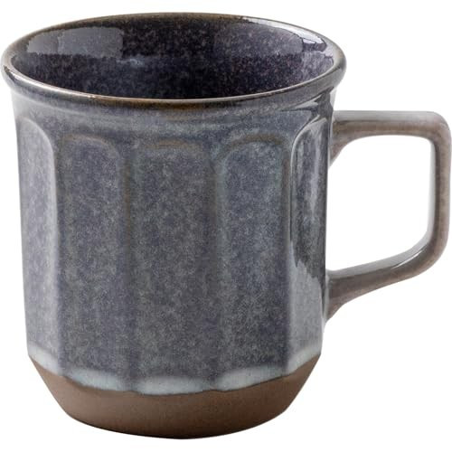 Mino ware Mug Japanese Coffee Tea cup Eureca 340ml JapanShinogi Indigo Wisteria