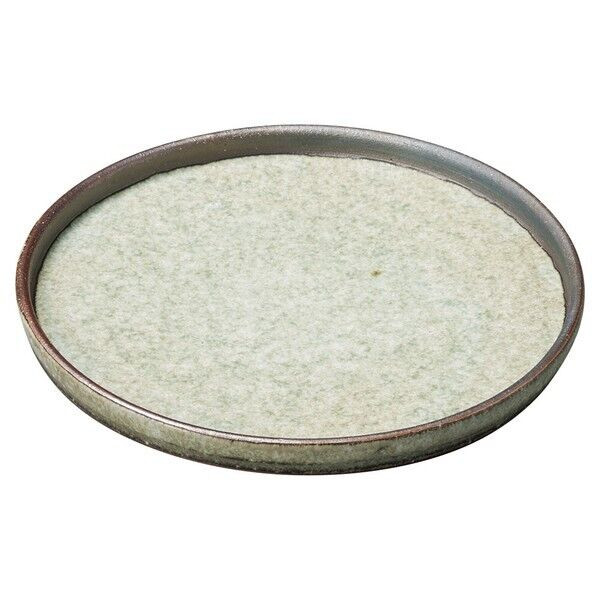 Shigaraki yaki ware Japanese pottery Jade Glaze Yohen Round Plate Internal 7in
