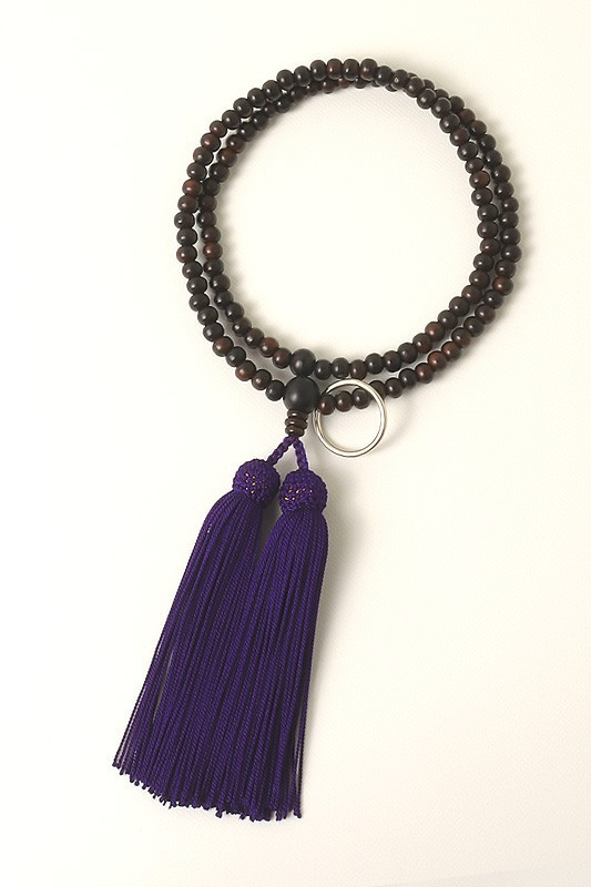 Kyoto Juzu Japanese Buddhist Mala Sodo shu Matte Black Ebony Zen shu Woman Japan