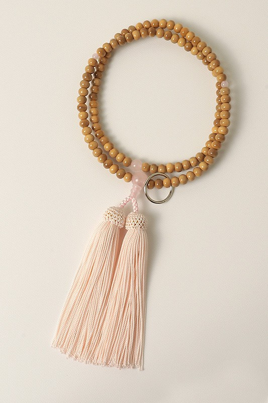 Kyoto Juzu Japanese Buddhist Mala Sodo shu Boxwood Rose quartz Zen Woman Japan