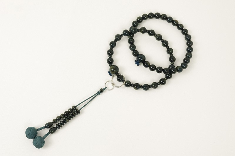Kyoto Juzu Japanese Buddhist Mala Jodo shu Blue Hawks eye Men Japan