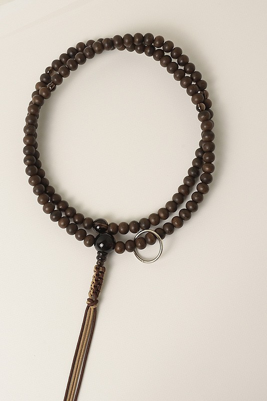 Kyoto Juzu Japanese Buddhist Mala Sodo shu Matte Siam Ziricote Men Brown quartz