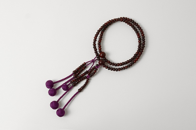 Kyoto Juzu Japanese Buddhist Mala Nichiren Matte Rosewood 8sun Woman Japan