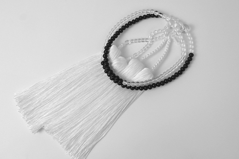 Kyoto Ebony Premium Hari Shaku 2 Hanshozoku Juzu P-Finish Rayon 15 Monme Tassels