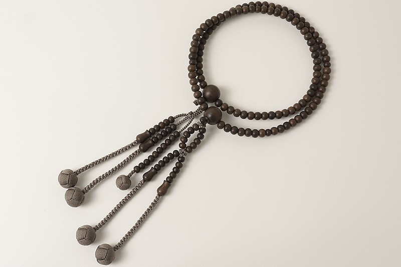 Kyoto Juzu Japanese Buddhist Mala Nichiren Matte Siamese Persimmon Wood Syaku