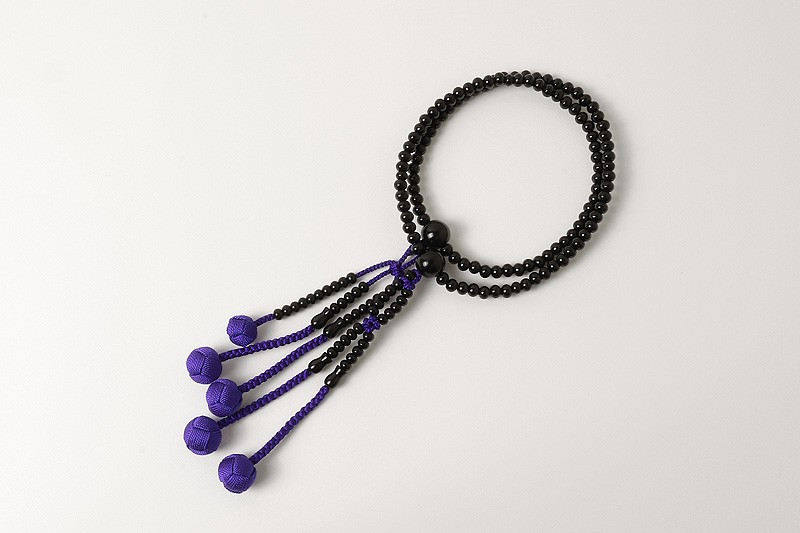 Kyoto Juzu Japanese Buddhist Mala Nichiren Black ebony 8sun Woman Japan