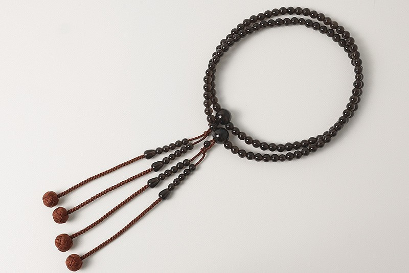 Kyoto Juzu Japanese Buddhist Mala Bracelet Shingon Smoky Quartz Japan Shaku2