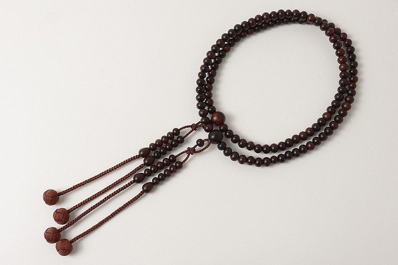 Kyoto Juzu Japanese Buddhist Mala Bracelet ShingonMatte Rosewood Shaku2 Japan