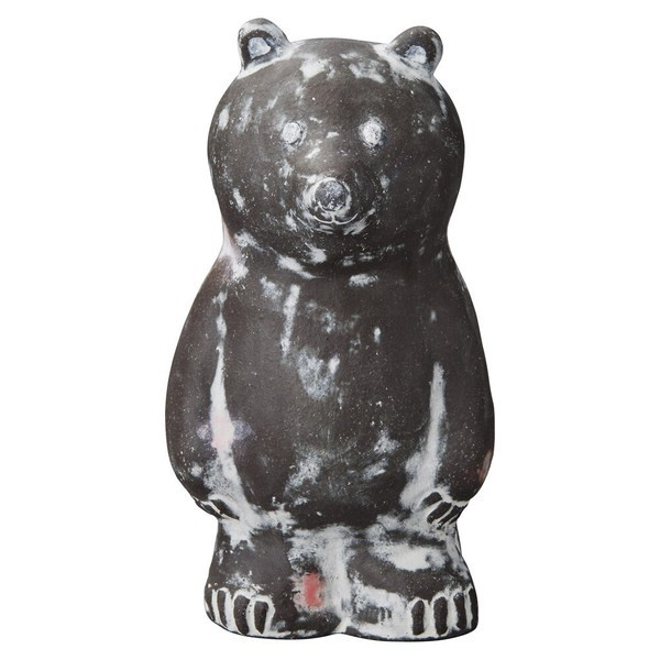 Shigaraki Ware Noir Bear Figurine Made in Japan Black Japanese pottery