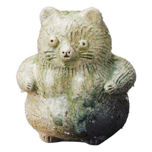 Shigaraki Ware Kiln Guardian Tanuki Figurine Medium Traditional Japanese Ceramic