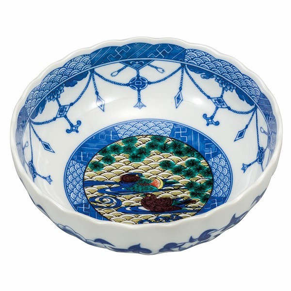 Authentic Kutani Ware Bowl Yoshidaya Style Mandarin Duck 20.5cm Made in Japan